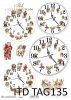 papier do scrapbookingu, świąteczne zegary*paper for scrapbooking, Christmas clocks